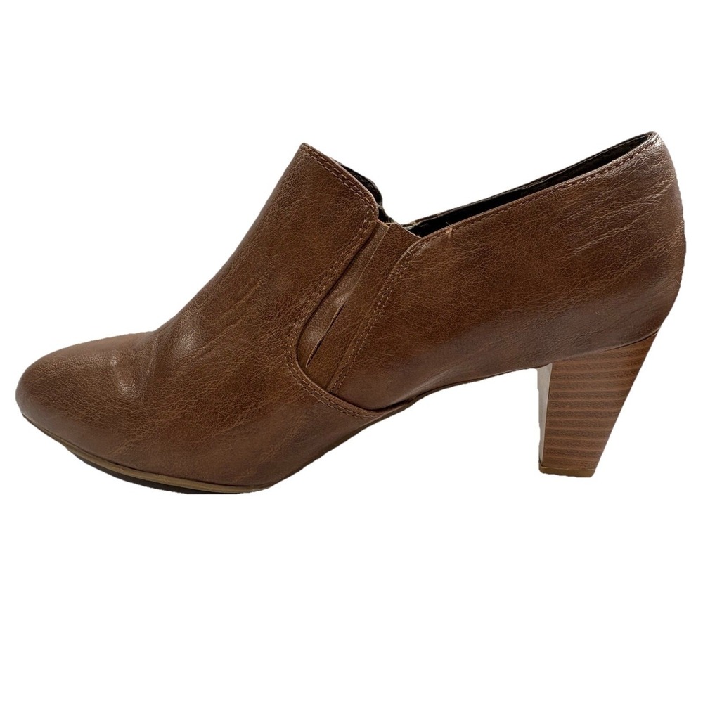 Rialto Sarina Brown Synthetic Zipper Ankle Bootie Women's Size 8W‎